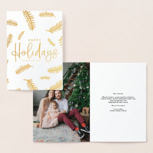 Prettige feestdagen BELETTERING & Pine Needles Ker Folie Kaarten