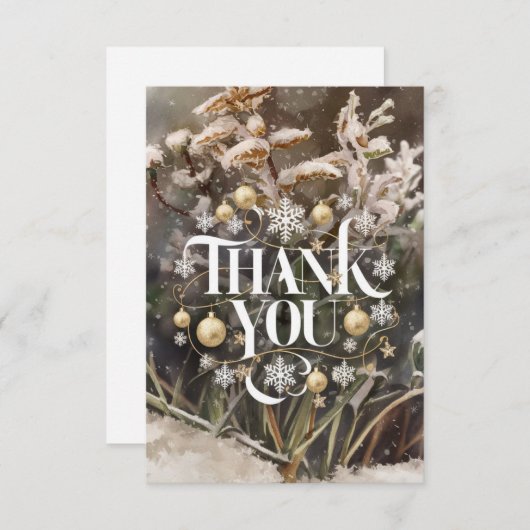 Prettige feestdagen Betoverde pastelwinter Bedankkaart (Voorkant / Achterkant)