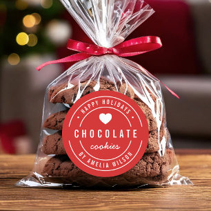 PRETTIGE FEESTDAGEN BEWERKBARE kleur zelfgemaakte  Ronde Sticker