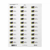 Prettige feestdagen Black Lab Pup Etiket (Full Sheet)