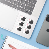 prettige feestdagen Black Lab Sticker (Laptop met iPhone)