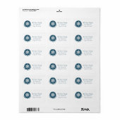 prettige feestdagen Blauw papier Snowflake Etiket (Full Sheet)