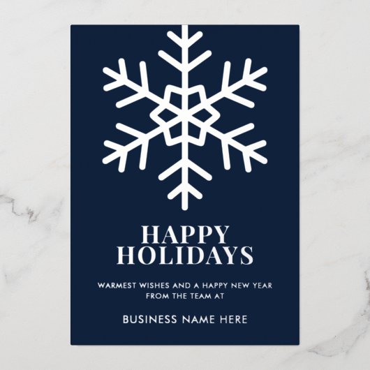 Prettige feestdagen Blauwe sneeuwvlok Business (Voorkant)