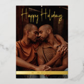 prettige feestdagen Blauwgroen Modern Calligrafie  (Voorkant)