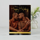 prettige feestdagen Blauwgroen Modern Calligrafie  (Staand Voorkant)