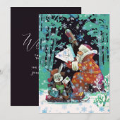 prettige feestdagen |  blik op de sterrenkerstman (Voorkant / Achterkant)