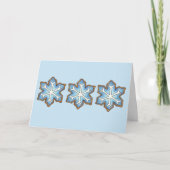 prettige feestdagen Blue Snowflake Kerstmis Hanukk (Voorkant)