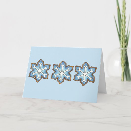 prettige feestdagen Blue Snowflake Kerstmis Hanukk (Voorkant)