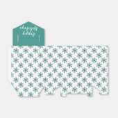 prettige feestdagen Blue Snowflake Pattern Bedankdoosjes (Uitgevouwen)