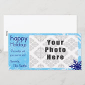 prettige feestdagen Blue Thormsnowflake Feestdagenkaart (Voorkant / Achterkant)