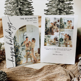 Prettige feestdagen Boho-typografie Feestdagenkaart