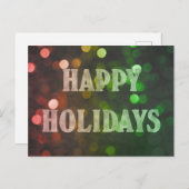 Prettige feestdagen Bokeh Red en Green (Voorkant / Achterkant)