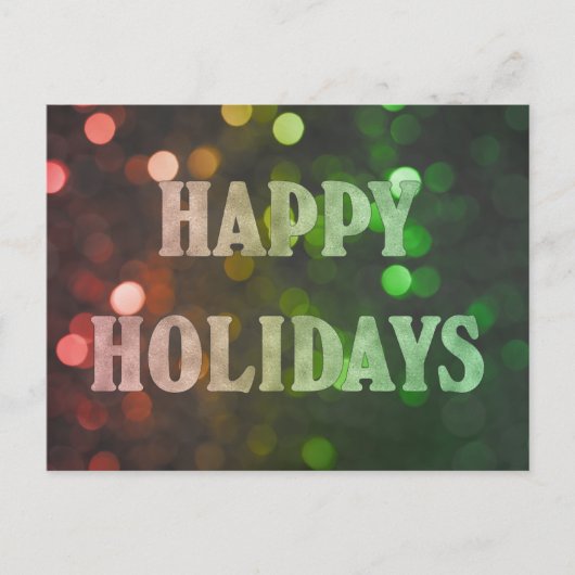 Prettige feestdagen Bokeh Red en Green (Voorkant)