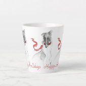 prettige feestdagen Borzoi Mok (Voorkant)