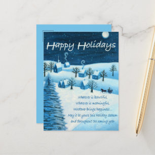 prettige feestdagen briefkaart