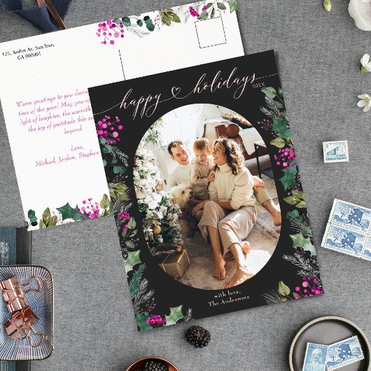 Prettige feestdagen Briefkaart Dark Moody