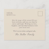 Prettige feestdagen Briefkaart Elegante sneeuwvlok (Achterkant)