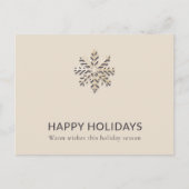Prettige feestdagen Briefkaart Elegante sneeuwvlok (Voorkant)