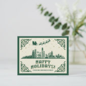 Prettige feestdagen Briefkaart Los Angeles, CA Sky (Staand voorkant)