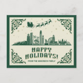 Prettige feestdagen Briefkaart Los Angeles, CA Sky (Voorkant)