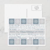 Prettige feestdagen briefkaart Meertalig (Voorkant / Achterkant)