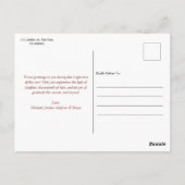 Prettige feestdagen Briefkaart Modern rustiek rood (Achterkant)