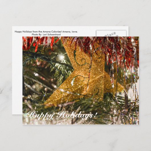 Prettige feestdagen Briefkaarten van de Amana Kolo (Voorkant / Achterkant)