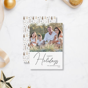 Prettige feestdagen Budget? Moderne foto kerst Kaa Notitiekaartje