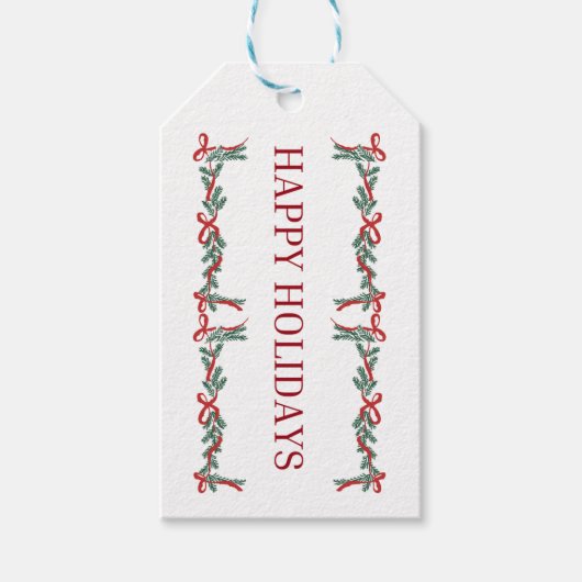 prettige feestdagen cadeaulabel (Voorkant)