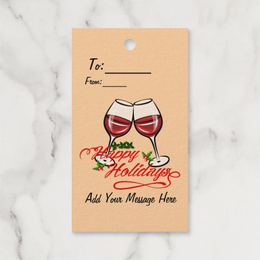 prettige feestdagen cadeaulabels (Achterkant)