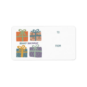 PRETTIGE FEESTDAGEN Cadeaus Bogen Kerst CUSTOM TO Etiket