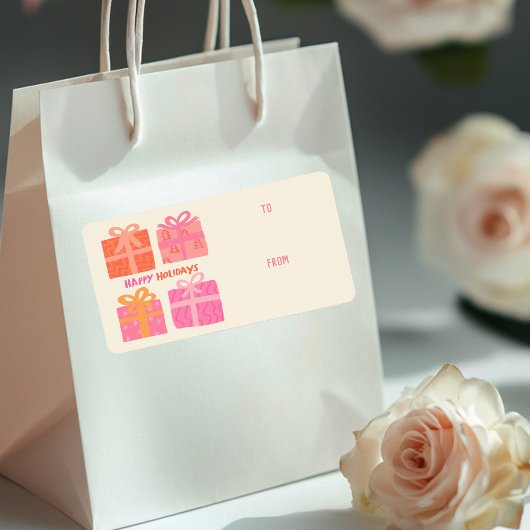 PRETTIGE FEESTDAGEN Cadeaus Bogen Kerst CUSTOM TO Etiket