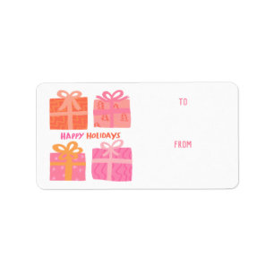 PRETTIGE FEESTDAGEN Cadeaus Bogen Kerst CUSTOM TO Etiket