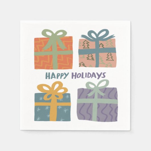 PRETTIGE FEESTDAGEN Cadeaus Cadeaus Kerst CUSTOM Servet (Voorkant)