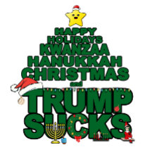 Prettige feestdagen Cadeauverpakking "Trump Sucks"