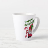 prettige feestdagen! Candy Cane Gnome Latte Mok (Rechterhoek)