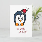 prettige feestdagen Card Penguin Feestdagenkaart (Staand voorkant)