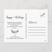 Prettige feestdagen Chic Foto Gouden Glitter Marme (Achterkant)