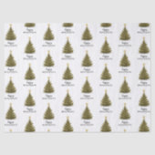 Prettige feestdagen Christmas Pine Tree Tissuepapier (Voorkant)