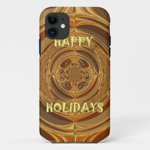 Prettige feestdagen Circle Art Print/Design iPhone 11 Hoesje