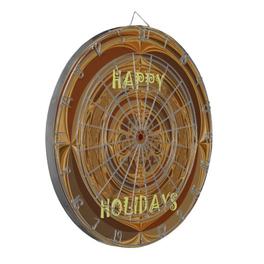 Prettige feestdagen Circle Art Print/Design Dartbord (Voorkant Links)
