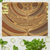 Prettige feestdagen Circle Art Print/Design Theedoek (Gevouwen)