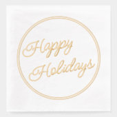 Prettige feestdagen Classy December Folie Servetten (Voorkant)