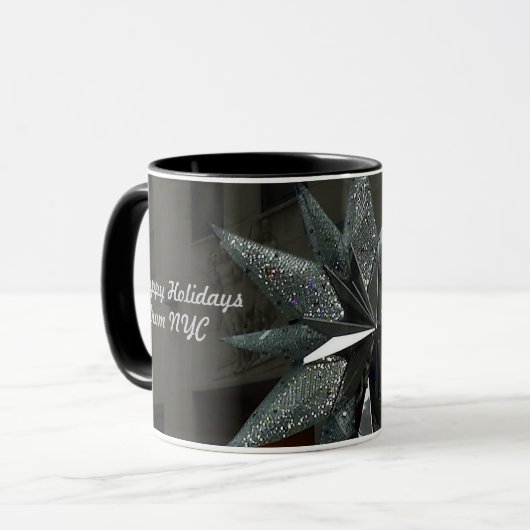 prettige feestdagen Crystal Star-Mok Mok (Voorkant links)