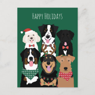 prettige feestdagen Cute Dogs Briefkaart