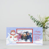 prettige feestdagen Cute Snowman Feestdagenkaart (Staand voorkant)