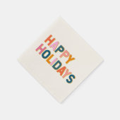 prettige feestdagen Cute Whimsical Typography Colo Servet (Hoek)