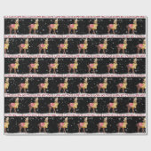 prettige feestdagen Deer in Snow Cadeaupapier (Vlak)