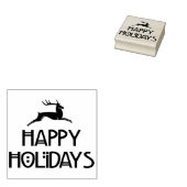 Prettige feestdagen Deer Rubberstempel (Gestempeld)