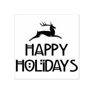 Prettige feestdagen Deer Rubberstempel